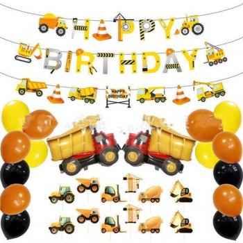 Construction Truck Theme Birthday Party Set