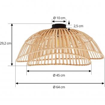 Lámpara colgante de bambú Ilajus, 62 cm