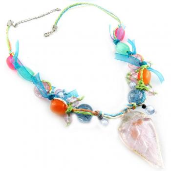 Collier Péché Gourmand Rose Givré