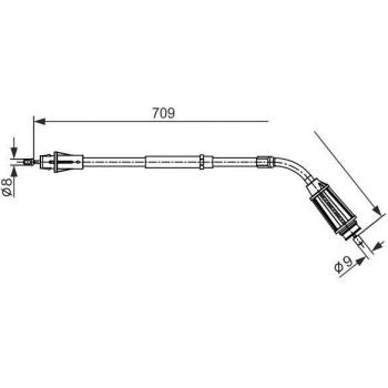 Cable de freno de mano para BOSCH 1 987 482 557