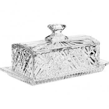 Plateau en verre pour fromage avec couvercle