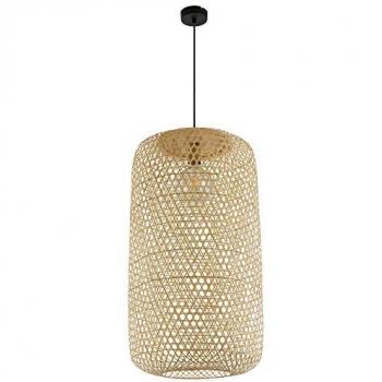 Lampada a Sospensione in Bambù 1x E27 Design Gabbia