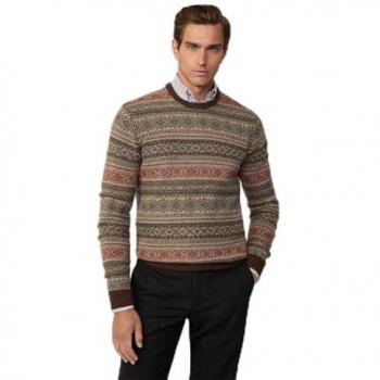 Maglione Uomo Fairisle Hackett XL Verde Regent