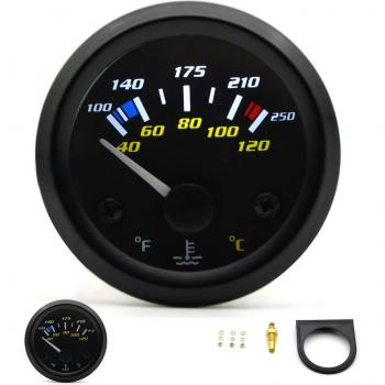 52mm Universal Dual Analog Water Temperature Gauge 40-120C/100-250F