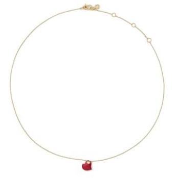 Dark Scarlet Amour Necklace – Gold Finish