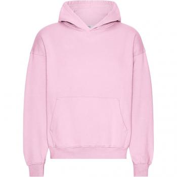 Weit geschnittener Hoodie Bunte Standard Bio Flamingo Pink