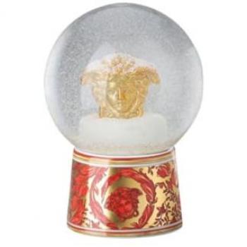 Rosenthal meets Versace Schneekugel Medusa Garland Rot
