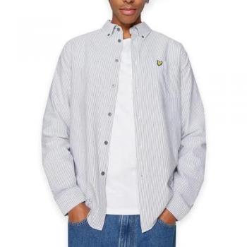 Lyle & Scott Langarmhemd mit Logostickerei