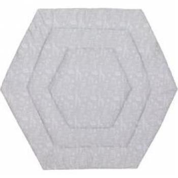 Matelas pour parc bébé jersey gris 124 cm hexagonal safari