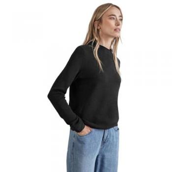 Street One Rundhalspullover für Damen, schwarz, Gr. 40