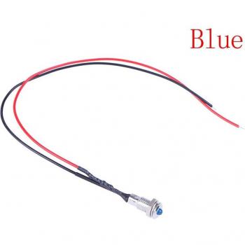 Signal LED 6mm Étanche Métallique 12V