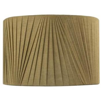 Happy Homewares 12 Faux Silk Organza Lamp Shade, Olive Green Tapered Drum
