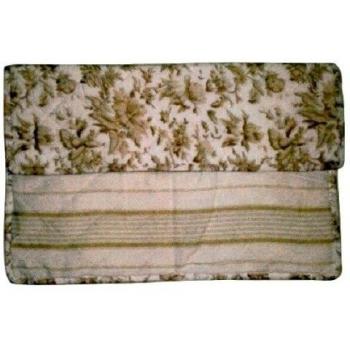 Colcha Beige con Flores Marrones 180 x 260 cm