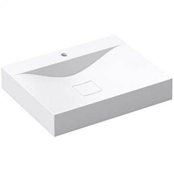 Rectangular Stone Resin Basin 810mm – Countertop Mount & Hidden Drain