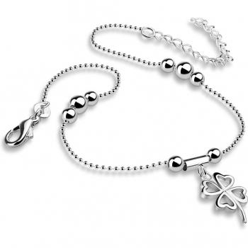 925 Silver Clover Ankle Bracelet