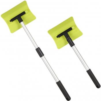 180-Degree Rotating Snow Shovel and Ice Scraper for Auto Windshield Cleaning