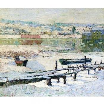 Diseño de Río 20 × 43 cm – Escena Post‑Impresionista