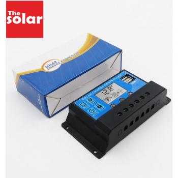 Contrôleur de charge 20A solaire avec écran LCD 12V 24V