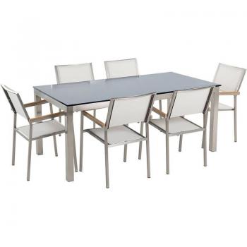 Ensemble de Terrasse 6 Chaises et Table 180 x 90 cm