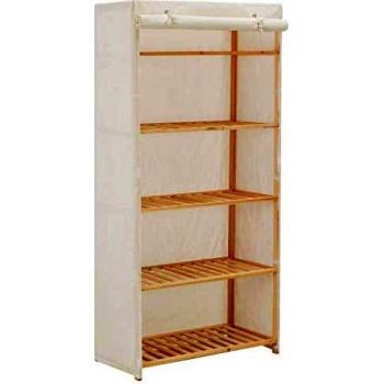 Garde-robe en Tissu 79 x 40 x 170 cm Blanc