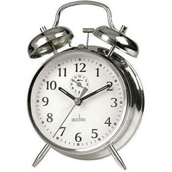 Acctim Saxon Chrome Metal Alarm Clock (Model 12627)