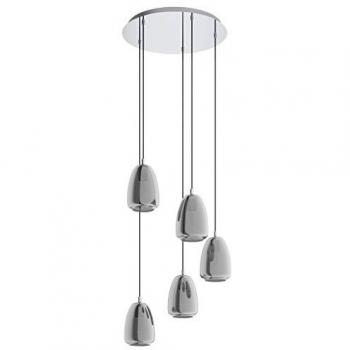EGLO Lampadario Contemporaneo Alobrase 5 Luci Metallo Cromo