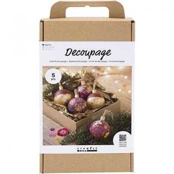 Kreativ Set Découpage: Gepresste Blumen für die Weihnachtszeit