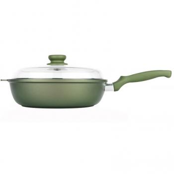 Padella Alta Antiaderente in Alluminio Dr.Green 28 cm Induzione con Coperchio