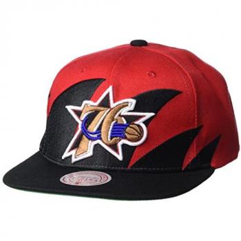 Mitchell & Ness Philadelphia 76ers Sharktooth Snapback Cap Rot