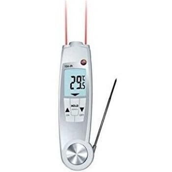 Testo 0560 1040 Thermomètre numérique sans contact double avec mesure infrarouge et sonde à pénétration pliable