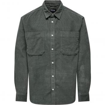 Only & Sons Hemd 22024716 Grau Relaxed Fit L Herren