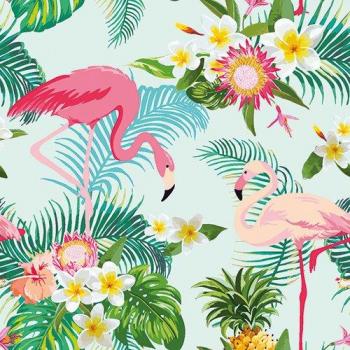 3-lagige Servietten Exotische Flamingos, 20 Stück, 33 x 33 cm
