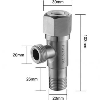 304 Stainless Steel Toilet Water Heater Valve