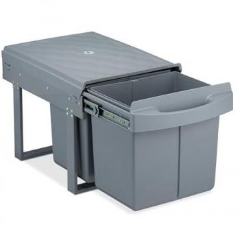 Poubelle coulissante pour sous-évier 2x15L