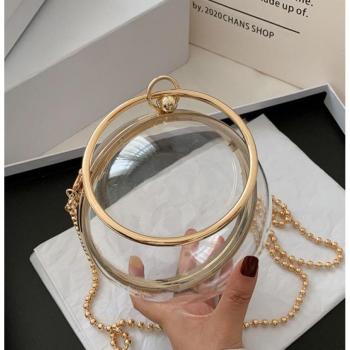 2022 Acrylic Round Ball Clutch Bag for Women