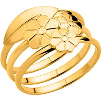 Trio di anelli oro 'Flora'