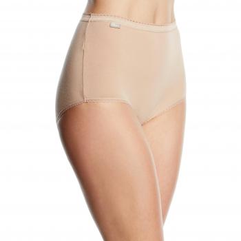 Playtex Women's Basic Cotton Maxi DP Tummy Control High Waisted Briefs, Size 40, 2-Pack, Beige (Skin Tone 1007)