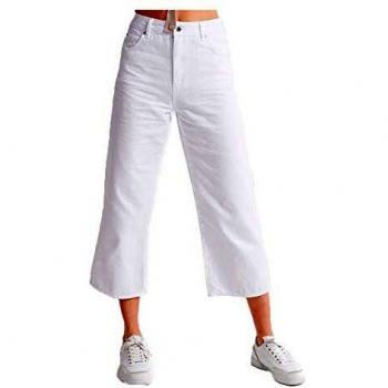 Pantalón Vaquero Blanco de Pierna Ancha para Mujer Superdry