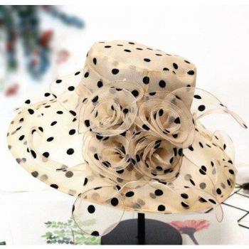 Sombrero Damas Flor de Verano Grande Ala