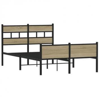 Vidaxl Bettgestell 120x200 cm Sonoma-Eiche ohne Matratze