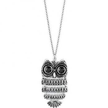 Elli Lange Kette Eule Tier Natur Kristalle 925 Silber