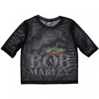 Women’s Black Mesh Crop Top by Bob Marley (XS)