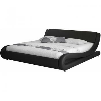 Cama Alessia en Color Negro para Colchón de 90x190