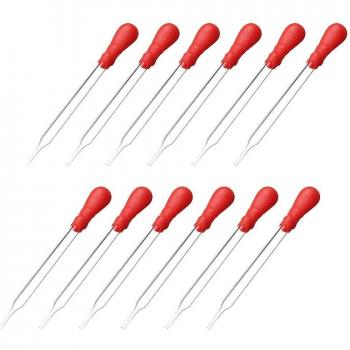 5Pcs 10ml Glass Medicine Dropper with Red Rubber Bulb