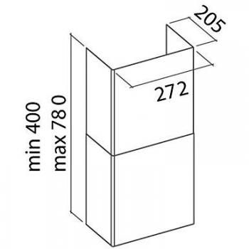 FALMEC KCTCN.001#B cheminée pour hotte TAB et TAB A+