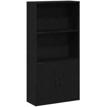 Black Oak Engineered Wood Bookcase 60x24x120 cm vidaXL