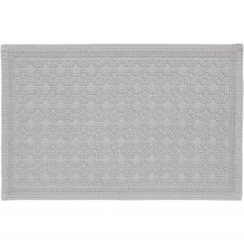 “Stella” Cloud Grey Percale Cotton Bath Mat