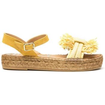 Sandalias Vidorreta con Nudo y Flecos Amarillos