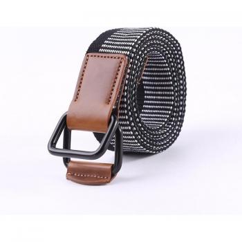 Cinturón Trenzado y Elástico: Estilo Hombre con Hebilla de Metal