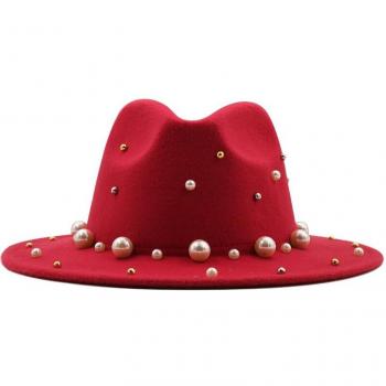 Gentleman Fedora Hoed met Parels
